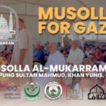 Surau yang disumbangkan oleh Kariah Masjid Al-Mukarramah, Bandar Sri Damansara dalam projek Musolla For Gaza sudah didirikan di penempatan kampung Sultan Mahmud, Khan Yunis, Gaza.